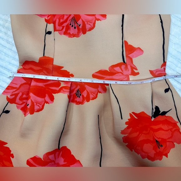 ASOS DESIGN Poppy Printed Bandeau Midi Dress with Ruffle Pep Hem - Picture 11 of 12